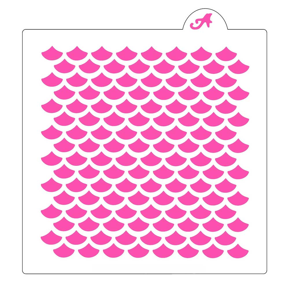 Fish Scale Pattern Cookie Stencil - Confectionery House