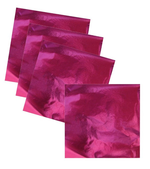 3 X 3 inch Fuschia Foil Candy Wrappers