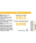 Gold Liquid Food Color Label