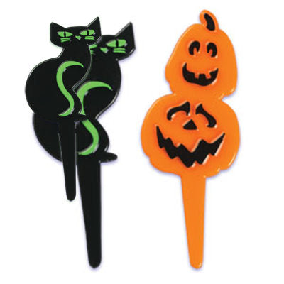 Pumpkin and Cat Cupcake Picks 