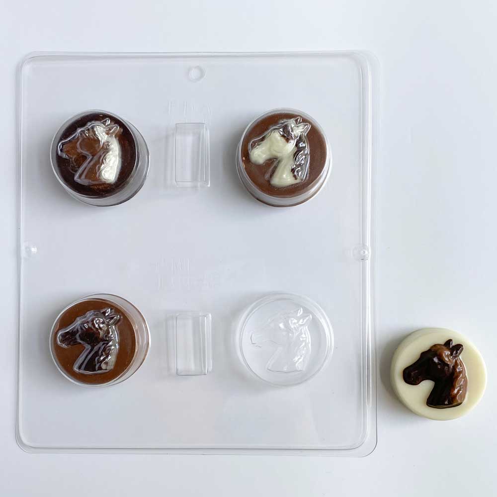 6 cavity Round Chocolate covered OREO cookie mould Biscuit plain