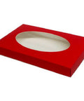 1/2 Pound Red Candy Box with Oval Window
