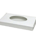 1/2 LB. White Candy Box with Oval Window