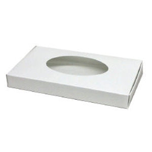 1/2 LB. White Candy Box with Oval Window