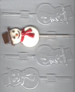 Smiling Snowman Pop Candy Mold