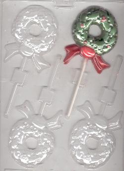 Large Wreath With Bow Pop Candy Molds