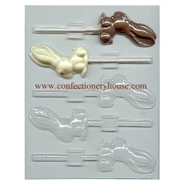 Large Eared Bunny Pop Candy Mold