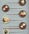 Round Graduation Lollipop Chocolate Mold