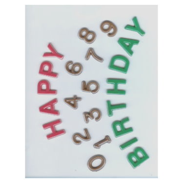 Happy Birthday With Numbers Candy Mold