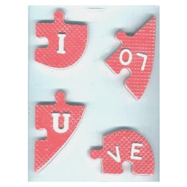I Love You Heart Puzzle Candy Mold