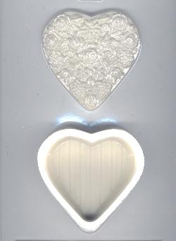 Flowered Heart Pour Box  Candy Molds