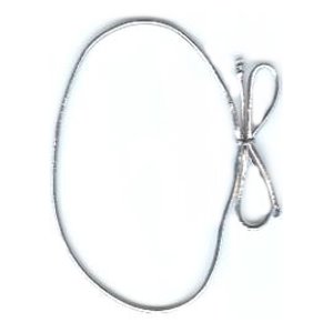 14 in. Silver Metallic Stretch Loops