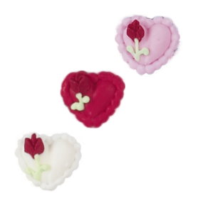 Heart With Rose Icing Assortment