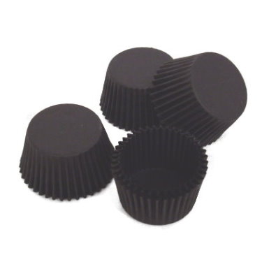 Black Mini Muffin Cups