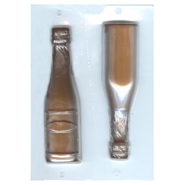 Small Champagne Bottle Chocolate Candy Mold #1312 - Clear Plastic For DIY Treats