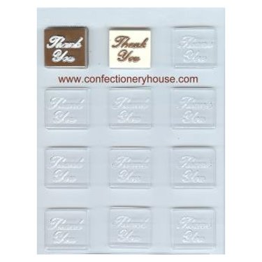 Small Thank You Squares Candy Mold