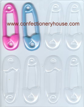 Large Safety Pin Candy Molds