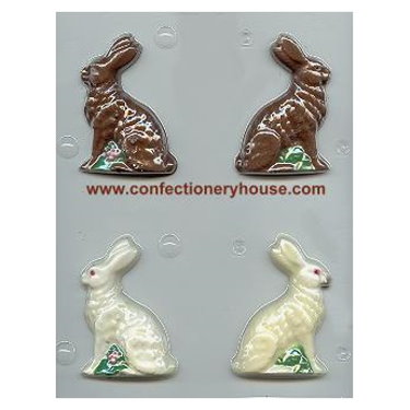 Sitting Bunny Large Candy Molds Part-A - Confectionery House