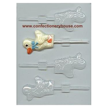 Duck With Bow Pop Candy Mold