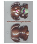 Flop Ear Bunny With Basket Candy Mold