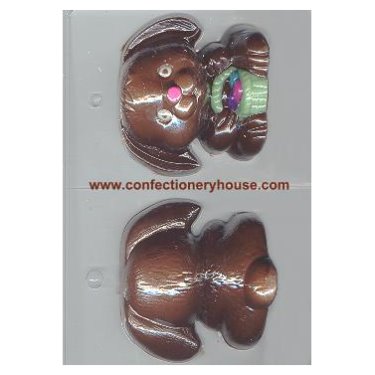 Flop Ear Bunny With Basket Candy Mold