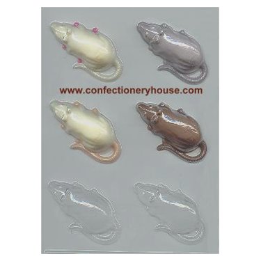 Mouse ( Mice, Rat with Tails ) Silicone Chocolate, Candy and Gummy Mold