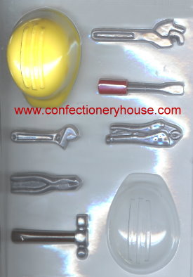 Small Tools and Hard Hat Candy Mold