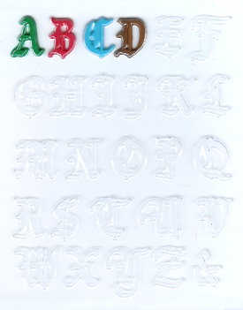 1 3/8" Alphabet Pieces Candy Molds