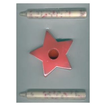 3-D Candle With Star Base Mold