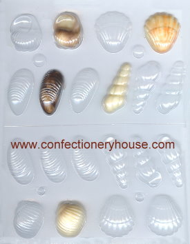 3-D Small Seashells Candy Mold - Confectionery House