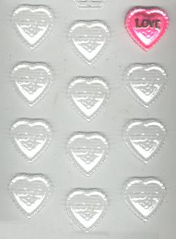 Fancy Love Hearts Candy Molds