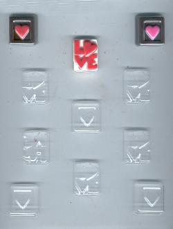 Love Squares Candy Molds