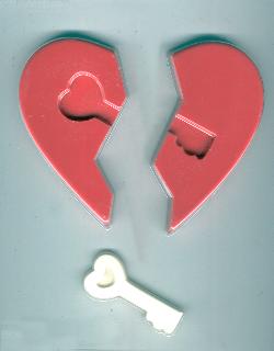 Heart With Key Candy Molds