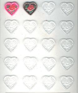 Hearts With Rose Mint Candy Molds