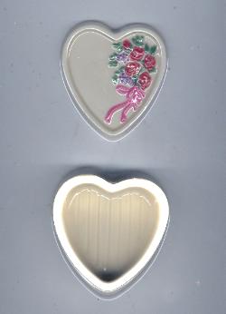 Heart With Bouquet Pour Box Candy Molds