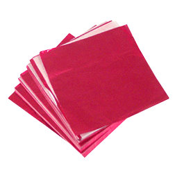 3 X 3 in. Red Foil Candy Wrappers