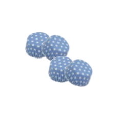 Blue Polka Dot Mini Muffin Cups