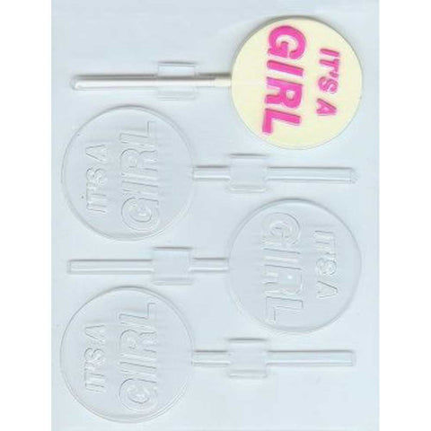 It's A Girl Round Pop Candy Mold