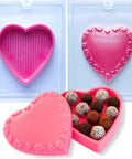 Large fancy heart chocolate box mold set | Valentine's Day Candy Molds