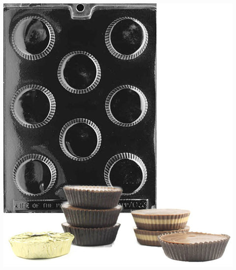 Large Peanut Butter Cup Candy Mold and Homemade Peanut Butter cups