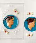Male Grad with Diplomas Chocolate Mold