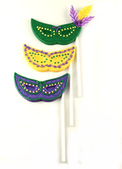 Mardi Gras Face Mask Pop Candy Mold