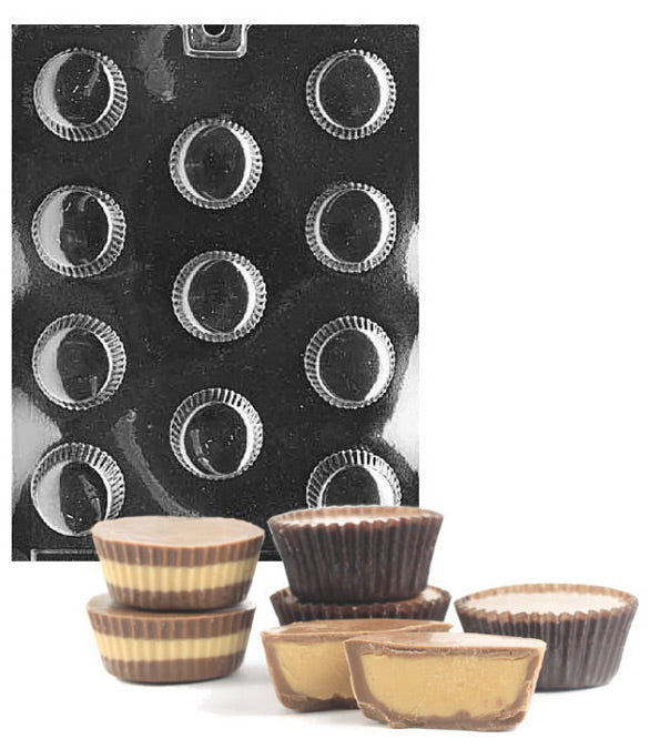 Medium Large Peanut Butter Cup Candy Mold