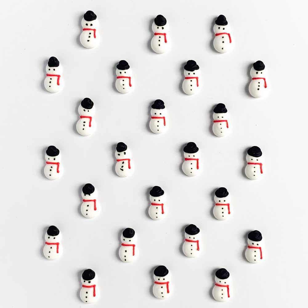 3/4 Royal Icing Mini Snowman – Wholesale Sugar Flowers