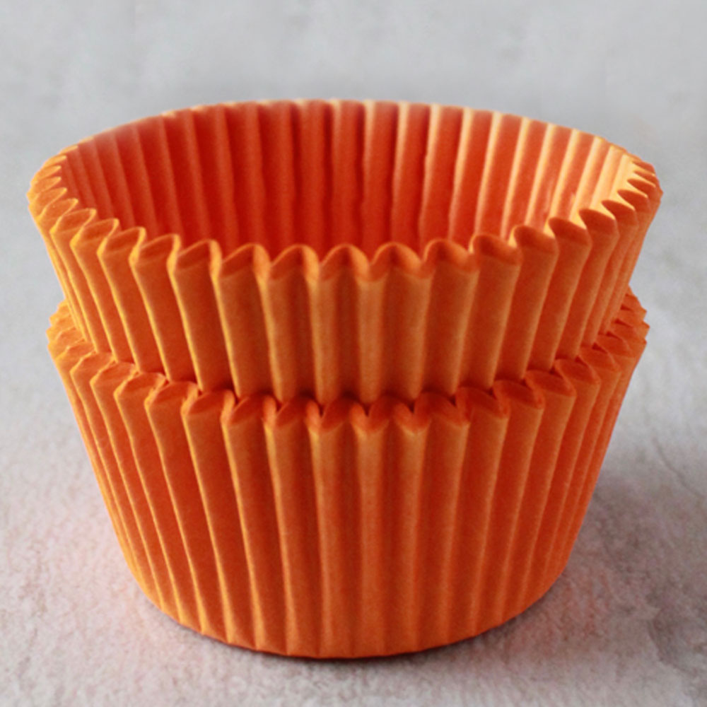 Bulk Mini Cupcake Liners: Orange Foil