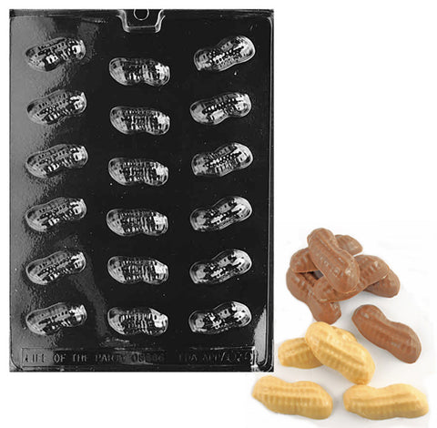 peanut candy mold with chocolate peanuts