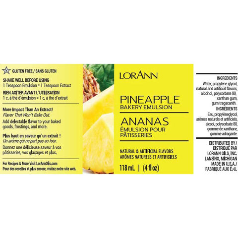 Emulsion Label Pineapple Bakery Emulsion - Confectionery House