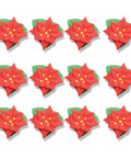 Poinsettia royal icing decorations