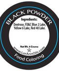 Black Powder Food Color Ingredients
