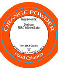 Orange Powder Food Color Ingredients